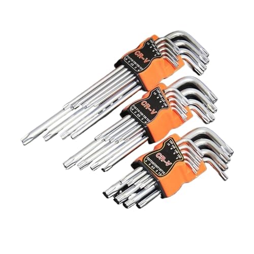 GBSONGLIANGBO Sechskantschlüssel Set 9 stücke Doppel-Ende L Typ SEX-Schraubenschlüssel Set Allen Schlüssel Sechskant Flachkugel Torx Sternkopfschlüssel Schlüssel Set Handwerkzeuge(Ball Head,Size XL) GBSONGLIANGBO Sechskantschlüssel Set 9 stücke Doppel-Ende L Typ SEX-Schraubenschlüssel Set Allen Schlüssel Sechskant Flachkugel Torx Sternkopfschlüssel Schlüssel Set Handwerkzeuge(Ball Head,Size XL) von GBSONGLIANGBO