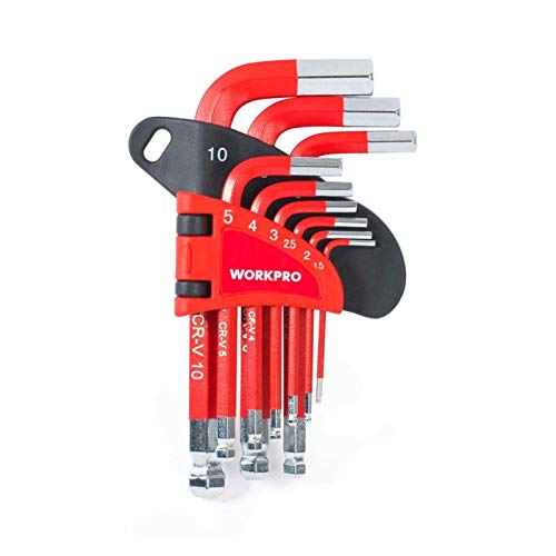 GBSONGLIANGBO Sechskantschlüssel Set 9 stücke universal hex schlüsselschlüssel set langen arm/kurze arm torx schlüsselsatz metrische kugelscheinschlüsselsatz(Metric Ball Point S) von GBSONGLIANGBO