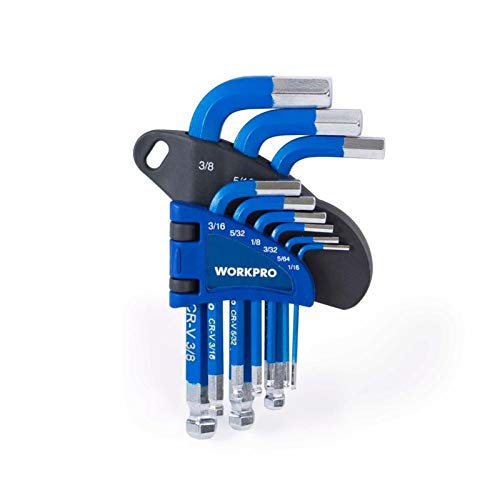 GBSONGLIANGBO Sechskantschlüssel Set 9 stücke universal hex schlüsselschlüssel set langen arm/kurze arm torx schlüsselsatz metrische kugelscheinschlüsselsatz(SAE Ball Point S) von GBSONGLIANGBO