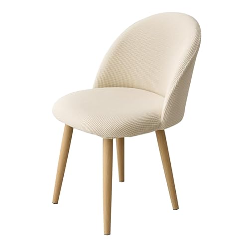 GBSONGLIANGBO Stuhlhussen, Hussen FüR StüHle 1/2/4/6 13 Farbe polare Fleece Stoff stretchendubtbill Stuhl Abdeckung schienback backable Kissen Sitz Abdeckung elastischer Mode nach Hause(Cream,2 Pcs) von GBSONGLIANGBO