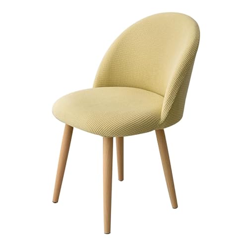 GBSONGLIANGBO Stuhlhussen, Hussen FüR StüHle 1/2/4/6 13 Farbe polare Fleece Stoff stretchendubtbill Stuhl Abdeckung schienback backable Kissen Sitz Abdeckung elastischer Mode nach Hause(Yellow,1 Pc) von GBSONGLIANGBO