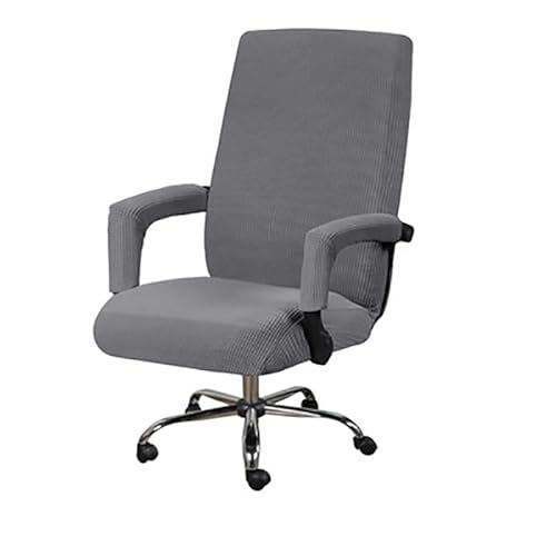 GBSONGLIANGBO Stuhlhussen, Hussen FüR StüHle 3PC / Set Elastic Office Computer Stuhlabdeckung Moderne Boss Rotierender Stuhl Sitzkoffer Abnehmbar mit Armlehnenabdeckungen(Gray,Only armrest Cover) von GBSONGLIANGBO