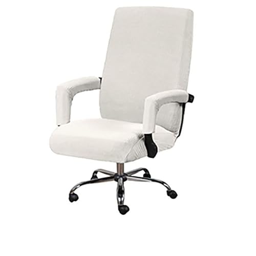 GBSONGLIANGBO Stuhlhussen, Hussen FüR StüHle 3PC / Set Elastic Office Computer Stuhlabdeckung Moderne Boss Rotierender Stuhl Sitzkoffer Abnehmbar mit Armlehnenabdeckungen(White,L with armrest Cover) GBSONGLIANGBO Stuhlhussen, Hussen FüR StüHle 3PC / Set Elastic Office Computer Stuhlabdeckung Moderne Boss Rotierender Stuhl Sitzkoffer Abnehmbar mit Armlehnenabdeckungen(White,L with armrest Cover) von GBSONGLIANGBO