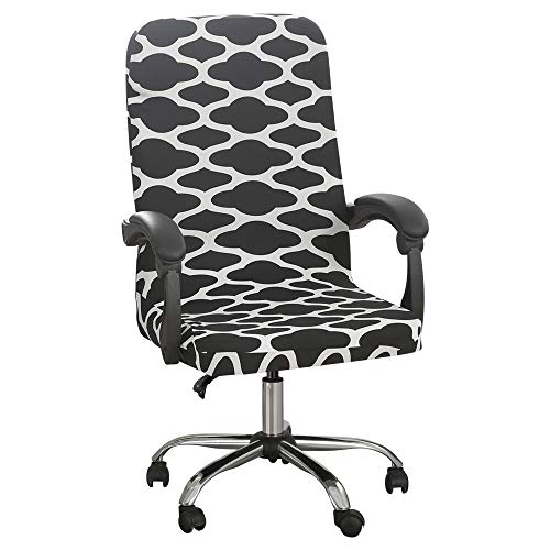 GBSONGLIANGBO Stuhlhussen, Hussen FüR StüHle Gedruckte elastische Stuhlabdeckungen Rotierende Stretch Office Computer Schreibtisch Sitz Stuhlabdeckung Abnehmbare Slipcover M/L(1,M) von GBSONGLIANGBO