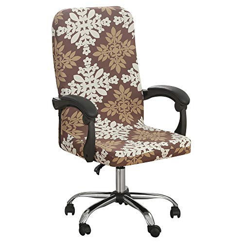 GBSONGLIANGBO Stuhlhussen, Hussen FüR StüHle Gedruckte elastische Stuhlabdeckungen Rotierende Stretch Office Computer Schreibtisch Sitz Stuhlabdeckung Abnehmbare Slipcover M/L(10,M) von GBSONGLIANGBO