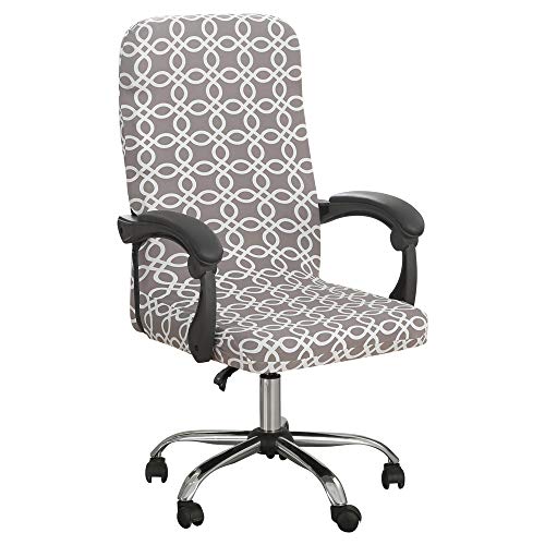 GBSONGLIANGBO Stuhlhussen, Hussen FüR StüHle Gedruckte elastische Stuhlabdeckungen Rotierende Stretch Office Computer Schreibtisch Sitz Stuhlabdeckung Abnehmbare Slipcover M/L(15,L) von GBSONGLIANGBO