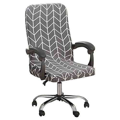 GBSONGLIANGBO Stuhlhussen, Hussen FüR StüHle Gedruckte elastische Stuhlabdeckungen Rotierende Stretch Office Computer Schreibtisch Sitz Stuhlabdeckung Abnehmbare Slipcover M/L(16,M) von GBSONGLIANGBO