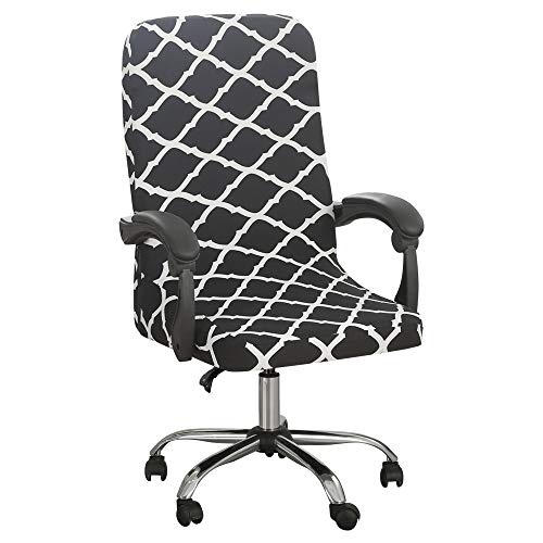 GBSONGLIANGBO Stuhlhussen, Hussen FüR StüHle Gedruckte elastische Stuhlabdeckungen Rotierende Stretch Office Computer Schreibtisch Sitz Stuhlabdeckung Abnehmbare Slipcover M/L(3,M) von GBSONGLIANGBO