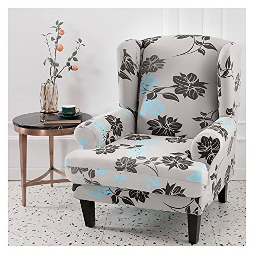 GBSONGLIANGBO Stuhlhussen, Hussen FüR StüHle wasserdichte abfallende Arm zurück Stuhlabdeckung Elastische Sessel Windeback Wingback Wing Sofa Rückenstuhlabdeckung Stretch Protector(Color 1) von GBSONGLIANGBO