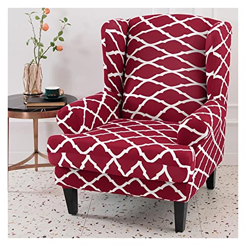 GBSONGLIANGBO Stuhlhussen, Hussen FüR StüHle wasserdichte abfallende Arm zurück Stuhlabdeckung Elastische Sessel Windeback Wingback Wing Sofa Rückenstuhlabdeckung Stretch Protector(Color 10) von GBSONGLIANGBO