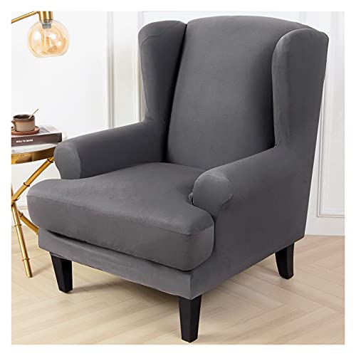 GBSONGLIANGBO Stuhlhussen, Hussen FüR StüHle wasserdichte abfallende Arm zurück Stuhlabdeckung Elastische Sessel Windeback Wingback Wing Sofa Rückenstuhlabdeckung Stretch Protector(Solid color5) von GBSONGLIANGBO