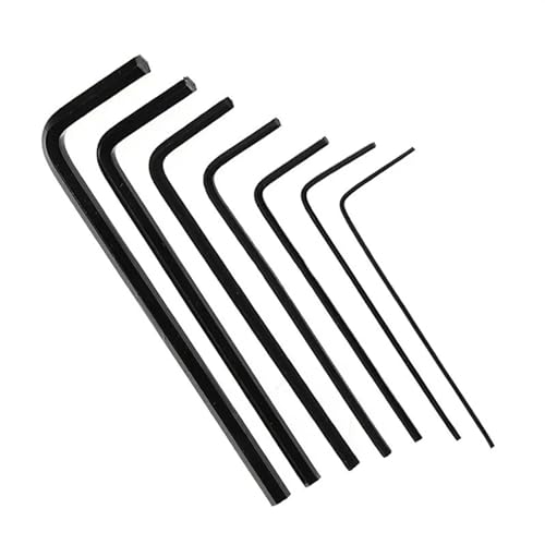 Sechskantschlüssel Set 7 Teile/satz Multifunktions Sechskantschlüssel 0.7/0.9/1.3/1.5/2/2.5/3mm Sechskantschlüssel Werkzeug Set Home Fahrrad Reparatur Werkzeuge(Black) von GBSONGLIANGBO
