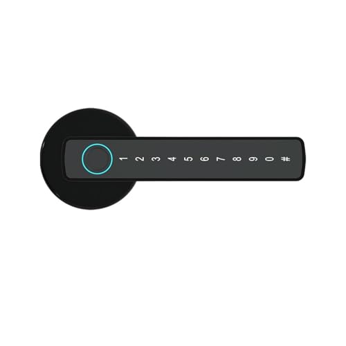 Smart Lock, Smartes TüRschloss Fingerabdruck-Türschloss, digitales elektronisches Schloss mit Passwort/Schlüssel/Karte/Smartlife(Black) von GBSONGLIANGBO