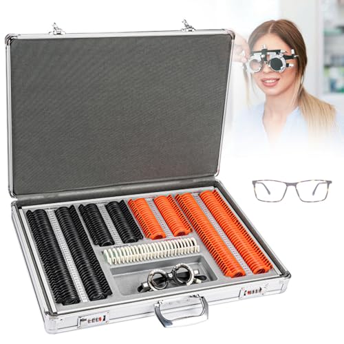 Optometrie-Set, Etui für Optometrie-Set, Augentest-Set mit Kunststoffrand, 266 Teile, wesentliches Augenschutzzubehör für Augenkrankenhäuser von GBVQBA
