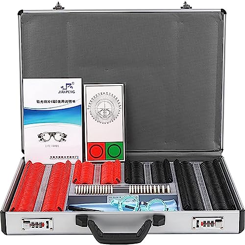 Optometrie-Set, optische Prüfrahmen 232 Stück Gehäuse für Optometrie Set Testlinsen Box für Optometrie Brille Ausrüstung für Optometrie Öffnung 26 mm Kreis aus von GBVQBA