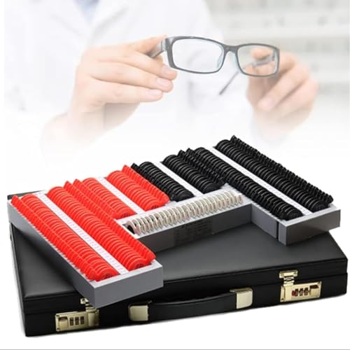 Optometrie-Set, optische Testlinsen mit 232 Teilen, Rahmen für optische Testlinsen, Optometrie-Box, Augenschutzzubehör mit Aluminiumetui, zum Testen von GBVQBA