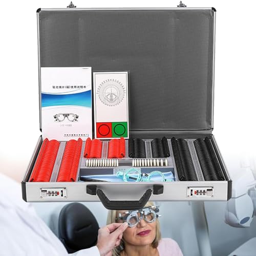 Optometrie-Set, optische Testlinsen mit 266 Teilen, Optometrie-Set, Augenschutzzubehör, optische Prüfgläser aus Kunststoff für Sehtest und von GBVQBA