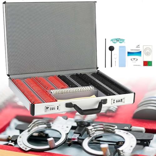 Optometrisches Set mit 266 Teilen, Optometrie-Set mit Rahmen für optische Testlinsen, Sichtprüfung für optometrische Optik mit Prov-Rahmen von GBVQBA