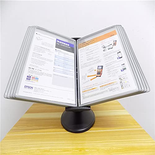 Referenzsystem Desktop, Referenz-Organizer Desktop - Klappbare Ausstellungsmappe für den Schreibtisch, Klappordner für die Wand mit 10 Taschen, Desktop-Bezugssystem von GBVQBA