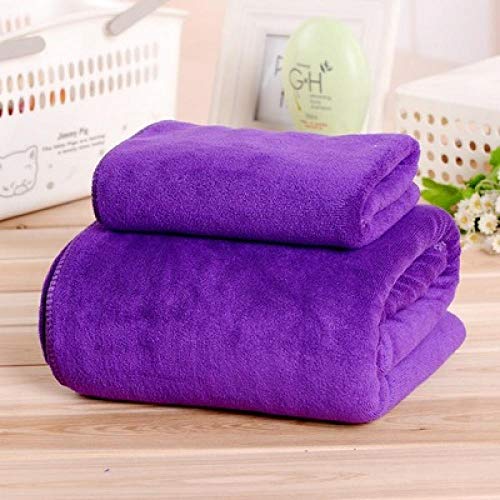 Badetuch groß Badetücher Home Adult Beauty Salon Massage Bettwäsche spezielle große Handtücher Dicke saugfähige weiche Schweißtücher-Super Dicke dunkle lila_70x140cm Duschtücher NO.3438 von GBYJ