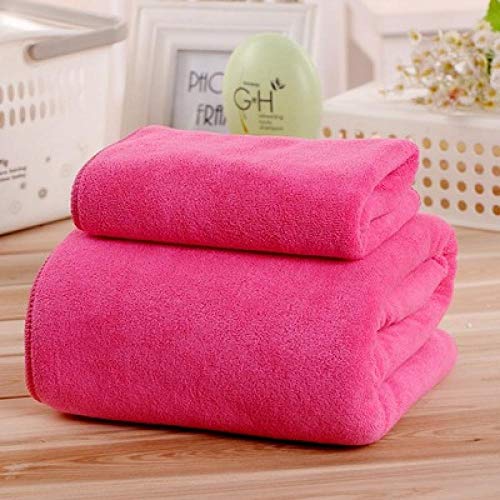 GBYJ Badetuch groß Badetücher Home Adult Beauty Salon Massage Bettwäsche spezielle große Handtücher Dicke saugfähige weiche Schweißtücher-Super Dicke dunkle rosa_70x140cm Duschtücher NO.3406 von GBYJ