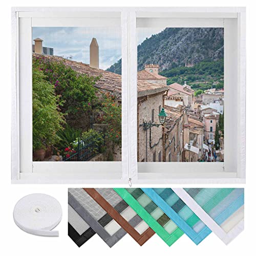 GBYUFG Fliegengitter Fenster mit Rahmen 85x130cm nach Belieben geschlossen insektenschutz für Fenster stabil langlebig leicht zusammenzubauen, Weiß GBYUFG Fliegengitter Fenster mit Rahmen 85x130cm nach Belieben geschlossen insektenschutz für Fenster stabil langlebig leicht zusammenzubauen, Weiß von GBYUFG