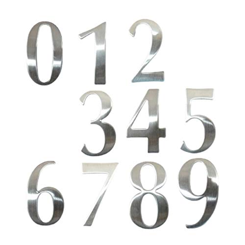 GBYUHAIJUN Hausnummernschild,Hausnummer 0-9 Moderne Hausnummern Edelstahl Anzahl Digits Aufkleber Platte Schild Größe 6.2 * 3.5 * 1.9cm Tür Letters Zimmer Tor Anzahl(Letter A) von GBYUHAIJUN