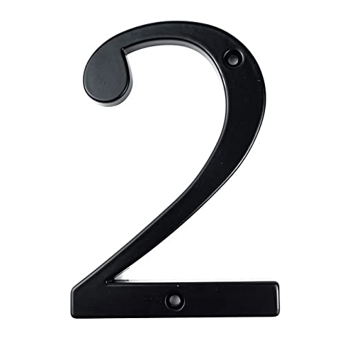 GBYUHAIJUN Hausnummernschild,Hausnummer 10cm Big Modern House Nummer Tür Home Adresse Mailbox-Nummern Hausnummer Digital-Tür-Außenschild 4 Zoll.# 0-9 Schwarz(2) von GBYUHAIJUN