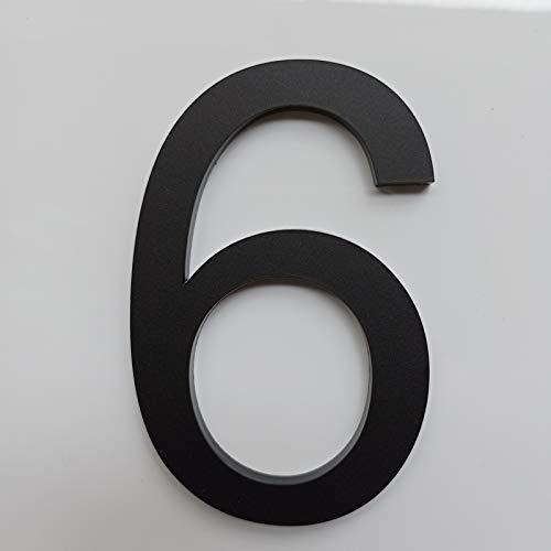 GBYUHAIJUN Hausnummernschild,Hausnummer 10cm Modern House Nummerntür Home Address Postfach Nummern für Hausnummer Digital Tür im Freien Zeichen 4 Zoll. # 0-9 Mattblink(6) von GBYUHAIJUN