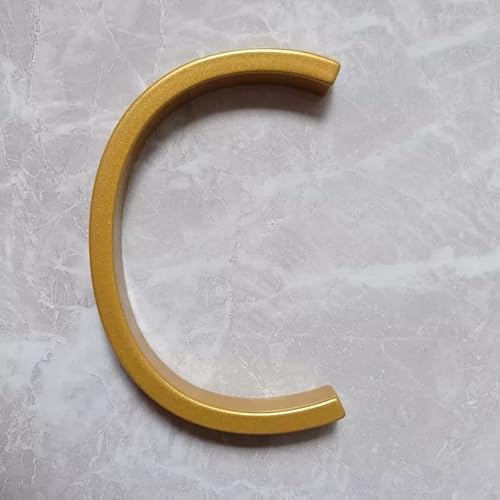 GBYUHAIJUN Hausnummernschild,Hausnummer 127mm Goldene schwimmende Moderne Hausnummer Goldtür Home Adressnummern für Haus Digitale Außenzeichenplatten 5 in. # 0~9 ABC(C) von GBYUHAIJUN