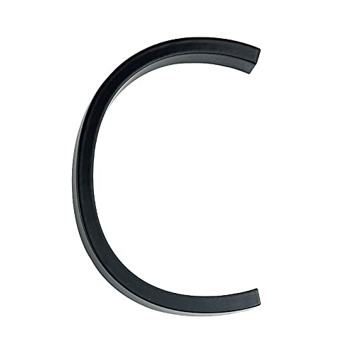 GBYUHAIJUN Hausnummernschild,Hausnummer 12cm Hausboot Nummer Buchstabe A B C Namensschild Tür Alphabet Dash Slash-Zeichen 5 Inch.Zinc Legierung Schwarz(C) von GBYUHAIJUN