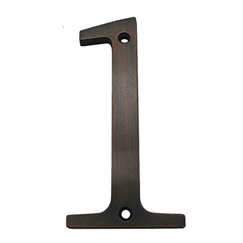 GBYUHAIJUN Hausnummernschild,Hausnummer 4 In 101mm Hausnummer Tür Adressnummer Zink-Legierung Schraube montiert Außen Adresse Zeichen # 0-9 Bronze Farbe(Aged Bronze 1) von GBYUHAIJUN