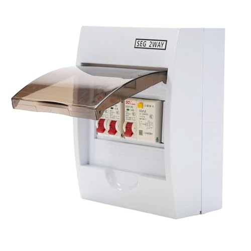 Sicherungskasten Aufputz,Sicherungskasten 1pc Verteiler Box 6Amp 16Amp 20Amp 32AmpMCB Power for 40Amp 30mA RCD + 6A 16A MCB Verbraucher Einheit Verteilung von GBYUHAIJUN