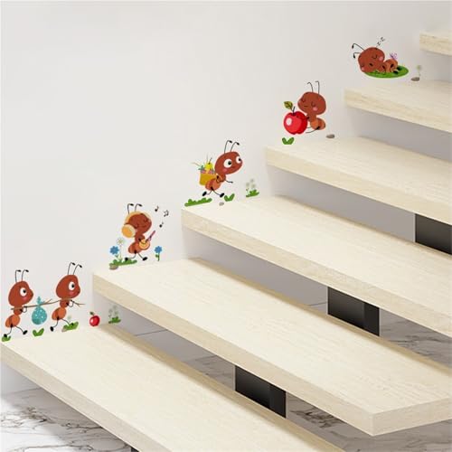 GBZHMCASE Cartoon kleine Ameise selbstklebende Anime-Wandaufkleber Treppenstufen Ecke Kinderzimmer Dekoration Aufkleber GBZHMCASE Cartoon kleine Ameise selbstklebende Anime-Wandaufkleber Treppenstufen Ecke Kinderzimmer Dekoration Aufkleber von GBZHMCASE
