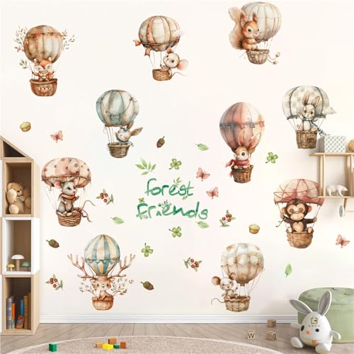 GBZHMCASE Niedliche kleine Tiere, die auf einem Heißluftballon reiten, Heimdekoration, Wandaufkleber, Kinderzimmer, Kindergarten, selbstklebende Tapete GBZHMCASE Niedliche kleine Tiere, die auf einem Heißluftballon reiten, Heimdekoration, Wandaufkleber, Kinderzimmer, Kindergarten, selbstklebende Tapete von GBZHMCASE