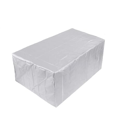 Abdeckung GartenmöBel Wasserdicht 72Size Gartenmöbelabdeckungen 210D Oxford Outdoor Wasserdicht Anti-UV Reißfest Terrassentisch Stuhlabdeckung Staubdicht Sofagarnitur(Silver,215x135x75cm) von GBZIJIE