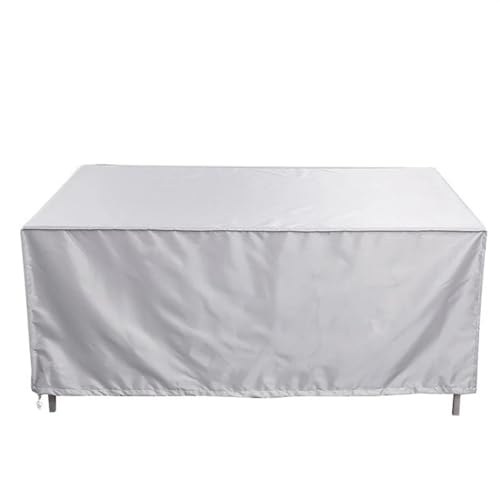 Abdeckung GartenmöBel Wasserdicht Quadratische Möbelabdeckung, Wasserdichte For Den Außenbereich, Staub- Und UV-Schutz-Tischabdeckung , Schwerer Rasengarten(Silver,242x162x100) von GBZIJIE