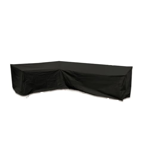 Abdeckung GartenmöBel Wasserdicht Schwarze Ecksofa-Abdeckung For Gartenmöbel In Verschiedenen Größen, Wasserfest, Schwarz, Staubdicht, Tischabdeckung Den Außenbereich(286X222X82CM) von GBZIJIE