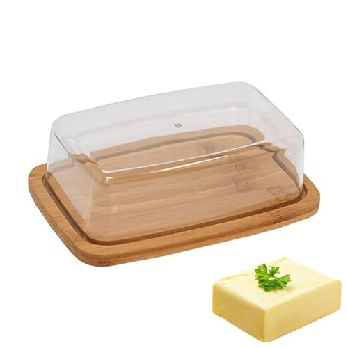 Butterdose,Butterdose Edelstahl 2Pcs Arbeitsplatte Bambus Butter Gericht Platte W/Transparent Acryl Deckel Küche Lagerung Container Box Butterdose,Butterdose Edelstahl 2Pcs Arbeitsplatte Bambus Butter Gericht Platte W/Transparent Acryl Deckel Küche Lagerung Container Box von GBZIJIE