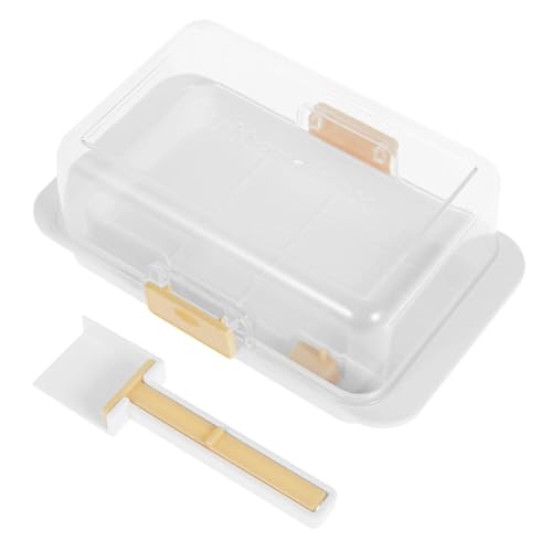 Butterdose Langlebig 2 Stück Butterdose mit Deckel, luftdichter Butterhalter, wiederverwendbarer Butterbehälter, leicht zu schöpfen und kratzen, Butterfach for die Arbeitsplatte(White) von GBZIJIE