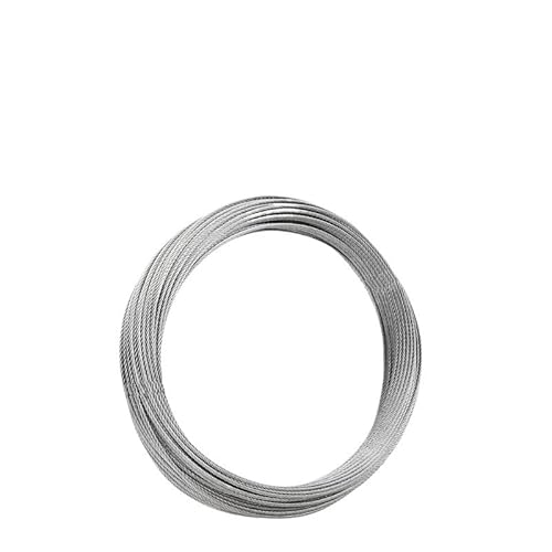 Drahtseil,Stahlseil Einstellbar Edelstahldraht 10/5 m Seil mit einem Durchmesser von 0,5–3 mm, 7 x Struktur, weiches Angel-Hebekabel, Zugseil, Drahtseil for Wäscheständer(2.5mmx5M) von GBZIJIE