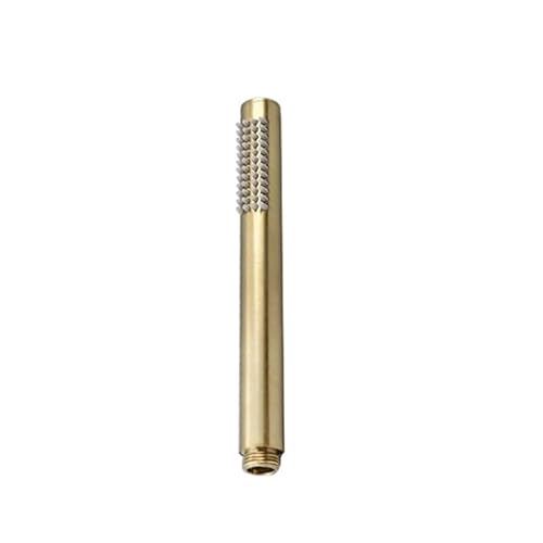 Duschkopf, Brausekopf Dusche Handbrause aus gebürstetem Gold for Badezimmer, Regenduschkopf aus goldfarbenem Messing oder Edelstahl, Handbrause for die Badewanne(E) von GBZIJIE