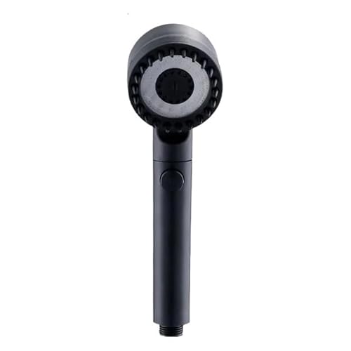 Duschkopf, Brausekopf Dusche Hochdruckfilter-Duschkopf,3-Modus-verstellbarer Handbrause Mit Massagebürste,Regenhahn,Badezimmer-Badezubehör(Black) von GBZIJIE