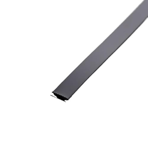 Metallstreifen Selbstklebend 3,0 Meter/Rolle Wandaufkleberstreifen Spiegel/Pinsel Edelstahl Flach Selbstklebende Dekoration(1cm black,3.0m brush) von GBZIJIE