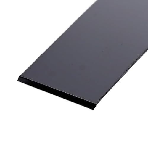 Metallstreifen Selbstklebend 3,0 Meter/Rolle Wandaufkleberstreifen Spiegel/Pinsel Edelstahl Flach Selbstklebende Dekoration(5cm black,3.0m brush) von GBZIJIE