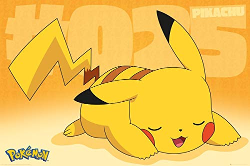 GBeye Pokemon Pikachu Asleep Poster, mehrfarbig von GB eye