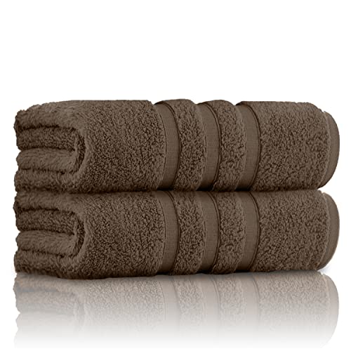 GC GAVENO CAVAILIA 2 Stück Badetücher, 550 g/m², schnell trocknendes Handtuch, sehr saugfähig, ägyptische Baumwolle, maschinenwaschbar, Badetücher, Kakao von GC GAVENO CAVAILIA