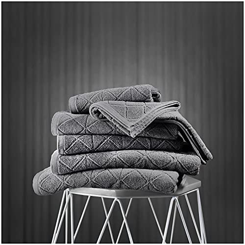 GC GAVENO CAVAILIA 2 Stück Handtücher | ägyptische Baumwolle Handtücher Sets | 600 g/m² Hotel-Handtuch-Set Anthrazit | Fitnessstudio Spa Limousine Badezimmer Handtuch | 50 x 80 von GC GAVENO CAVAILIA