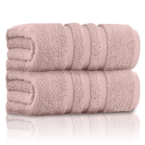 GC GAVENO CAVAILIA Badetücher | 550 g/m² extra großes Badetuch-Set | waschbare und wasserabsorbierende Badetücher | ägyptische Baumwolle Badetuch, Blush Pink von GC GAVENO CAVAILIA