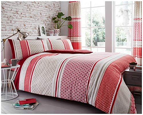 GC GAVENO CAVAILIA Bettwäsche-Set, gepunktet, für Doppelbett, superweich, gestreift, Polyester-Baumwoll-Bettbezug, Natur (200 x 200cm) von GC GAVENO CAVAILIA